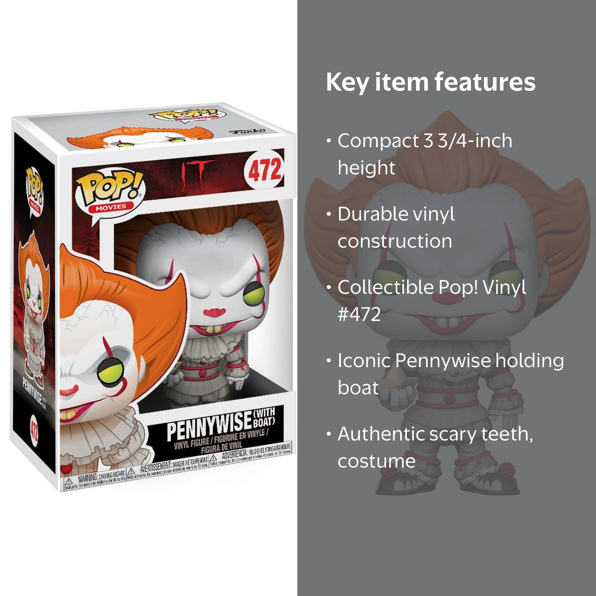 Funko POP Horror Figures: IT Movie - Pennywise Vinyl Figure with