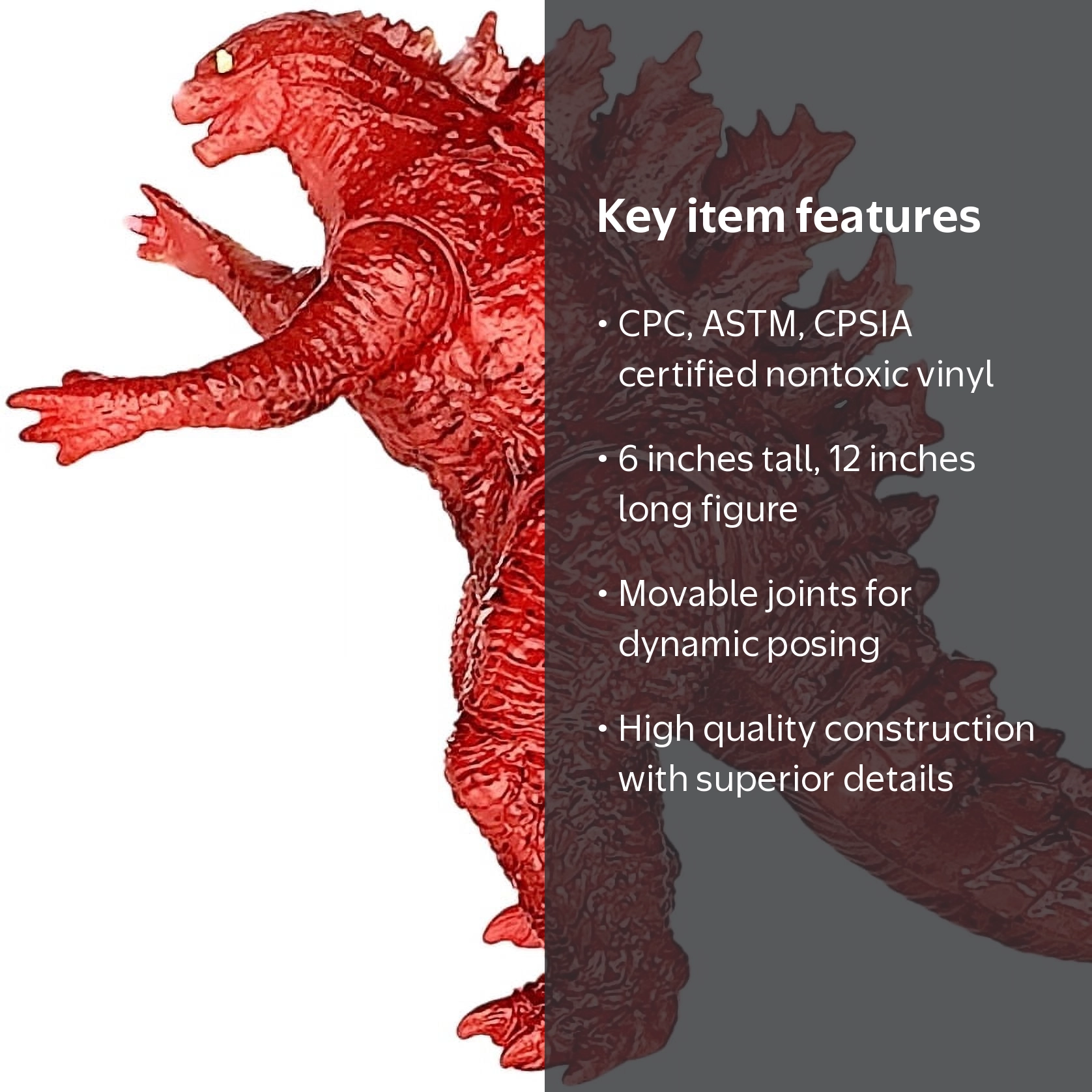 TwCare Fire Monster Dinosaur vs. Kong 2021 Toy Action Figure, 6