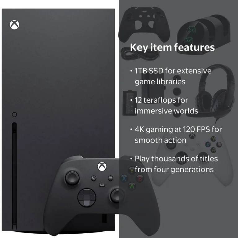 Xbox Series X Microsoft 1TB Console with Extra White Controller
