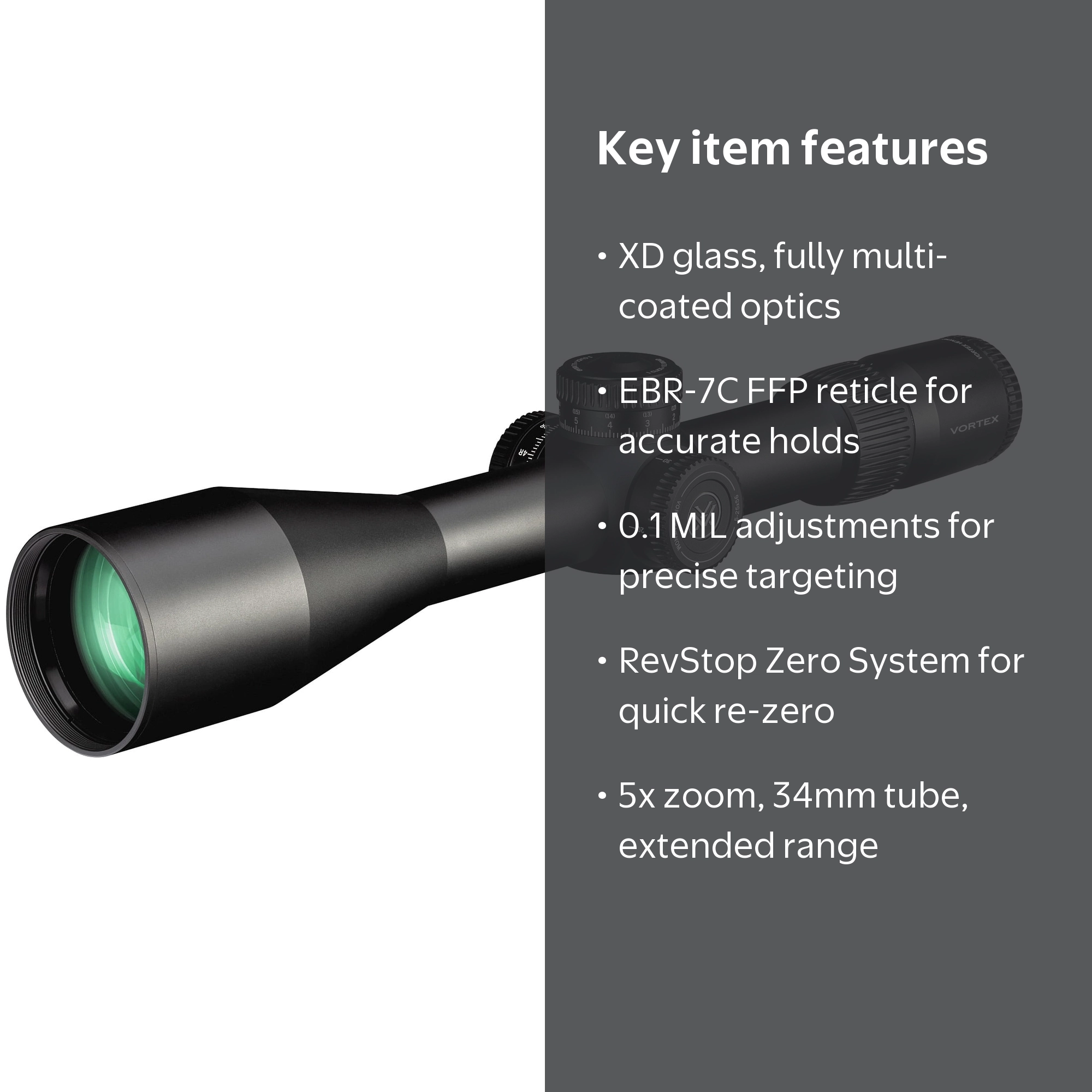 Vortex, Riflescope, Venom 5-25x56, First Focal Plane, EBR-7C