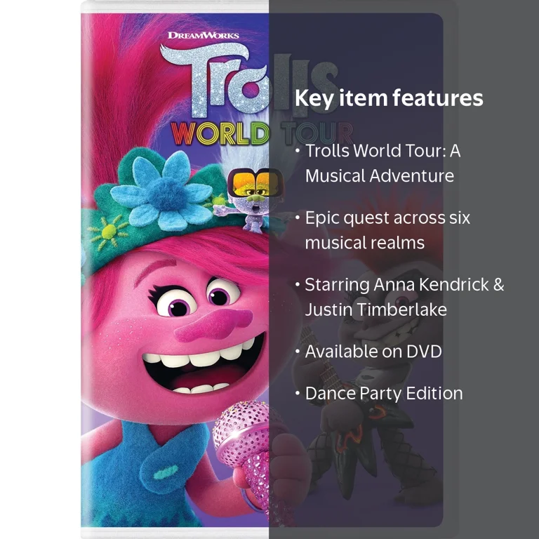 SDS, Trolls World Tour, Dance Party Edition DVD featuring Musical