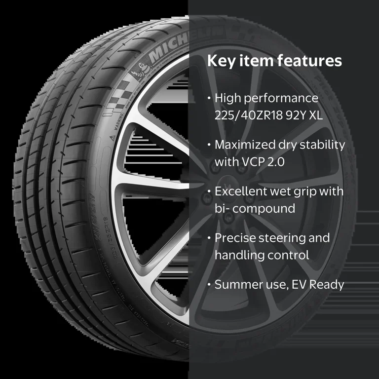 Michelin Pilot Super Sport 225/40ZR18 92Y XL Tire - Walmart.com