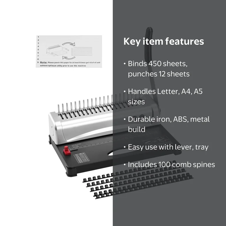binding book comb spines Easy to Open Close Adding Pages for Binding Machine Worklion 1/2 Inch Diameter 30 Ring Plastic Binder Combs and Spines Maximum 85 Sheets 10pieces : Office Products or anywhere else. What Is Comb Binding? Guide