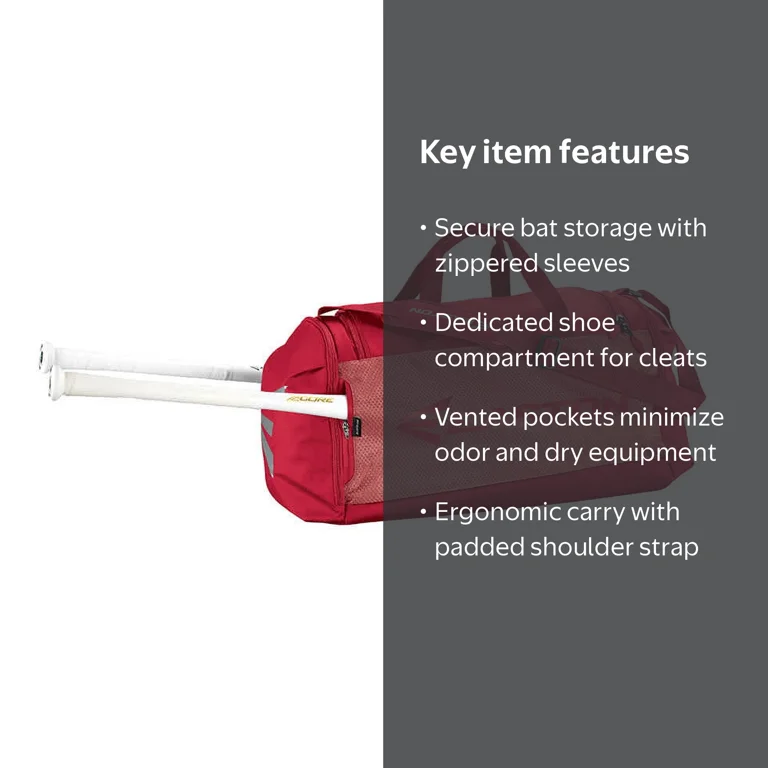Easton E310D Baseball Player Duffle Bag Sport Equipment Bag (Red