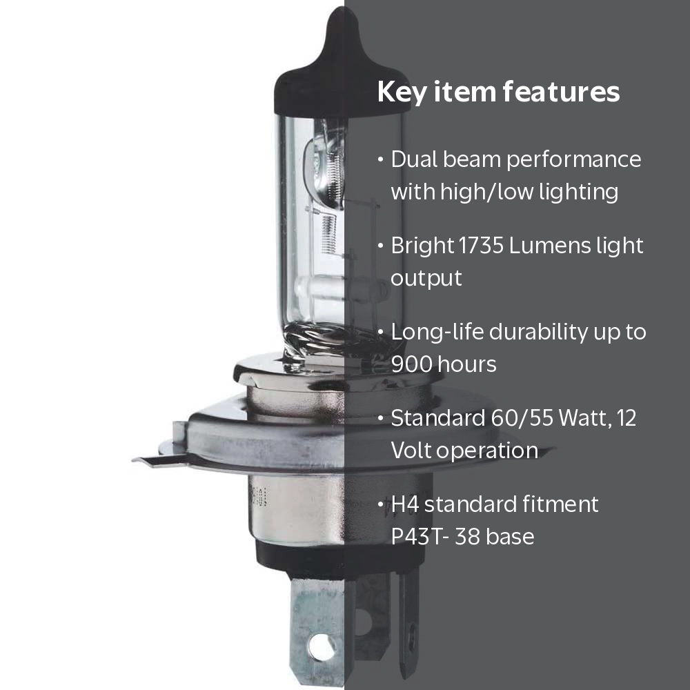 GE H4-60/55 - 60/55w 12v High/Low beam lamp - Walmart.com