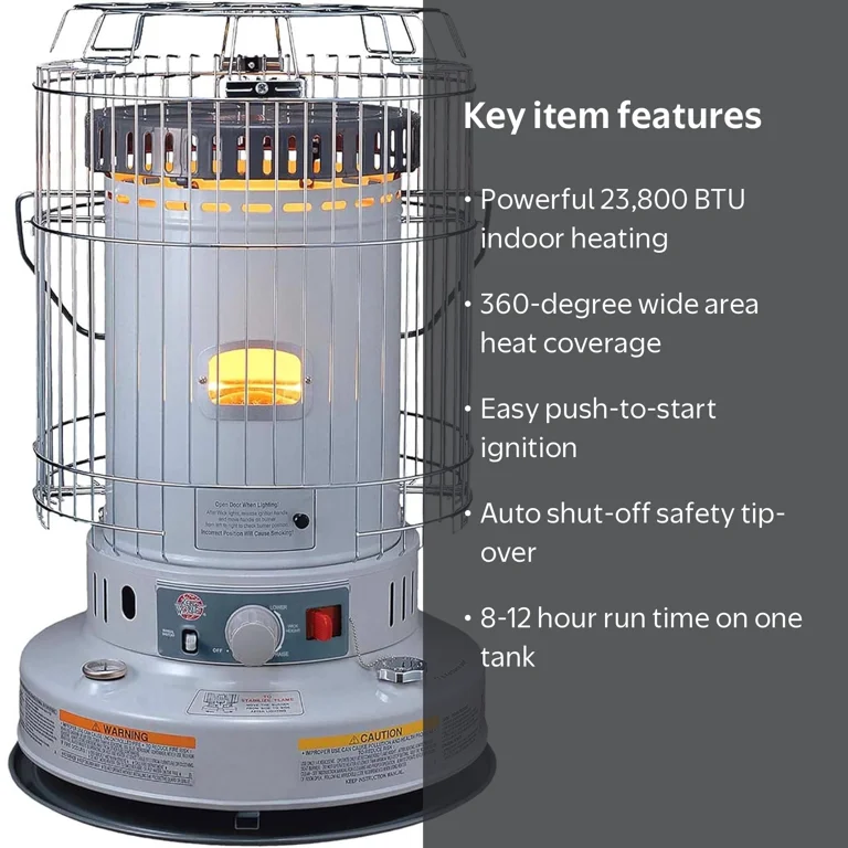 KW-24G Indoor Kerosene Heater, Large, White - Walmart.com