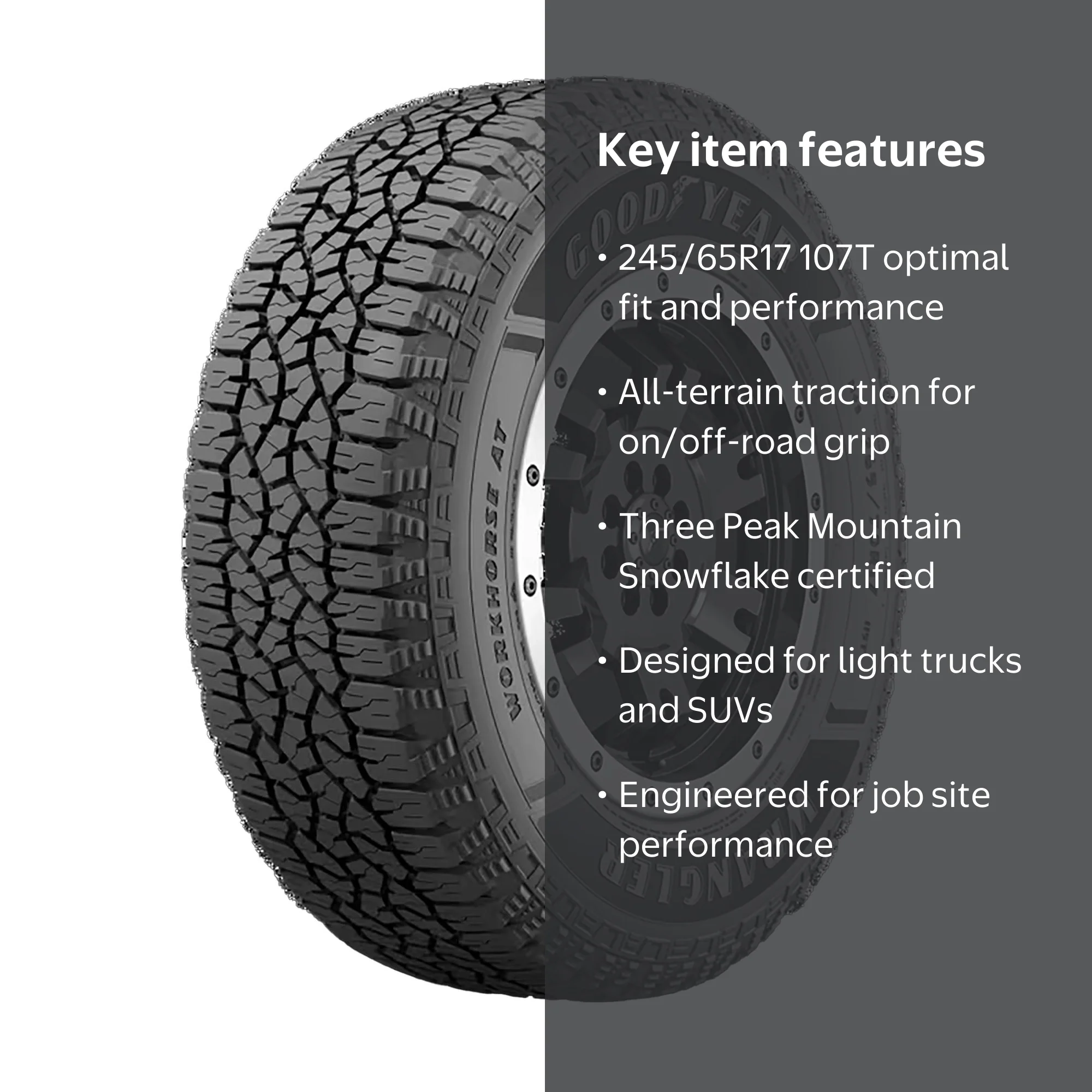 Goodyear Wrangler Workhorse AT All Terrain Tire P245/65R17 107T
