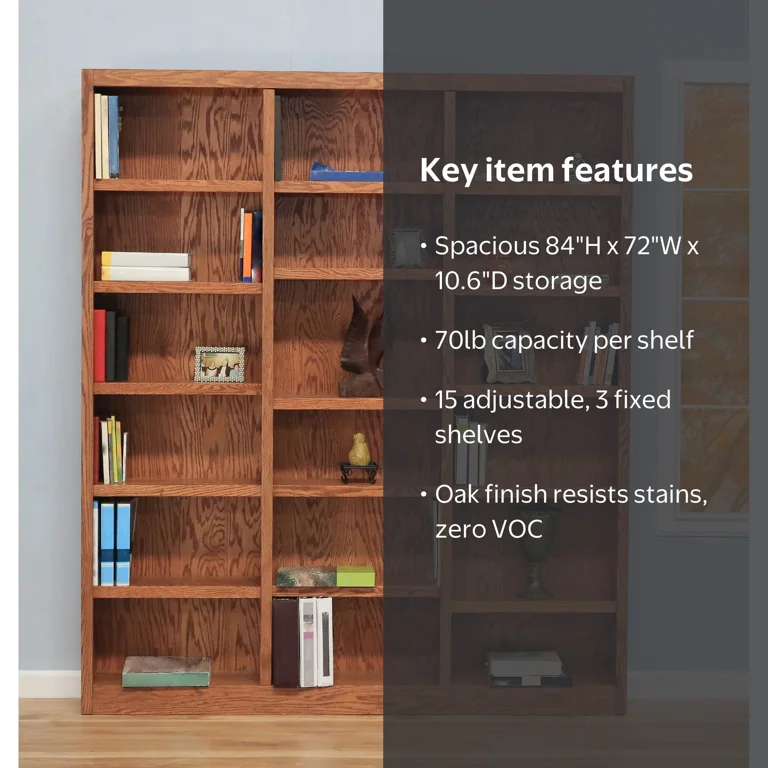 ナチュラルwood bookシェルフ　大容量 Concepts in Wood 84
