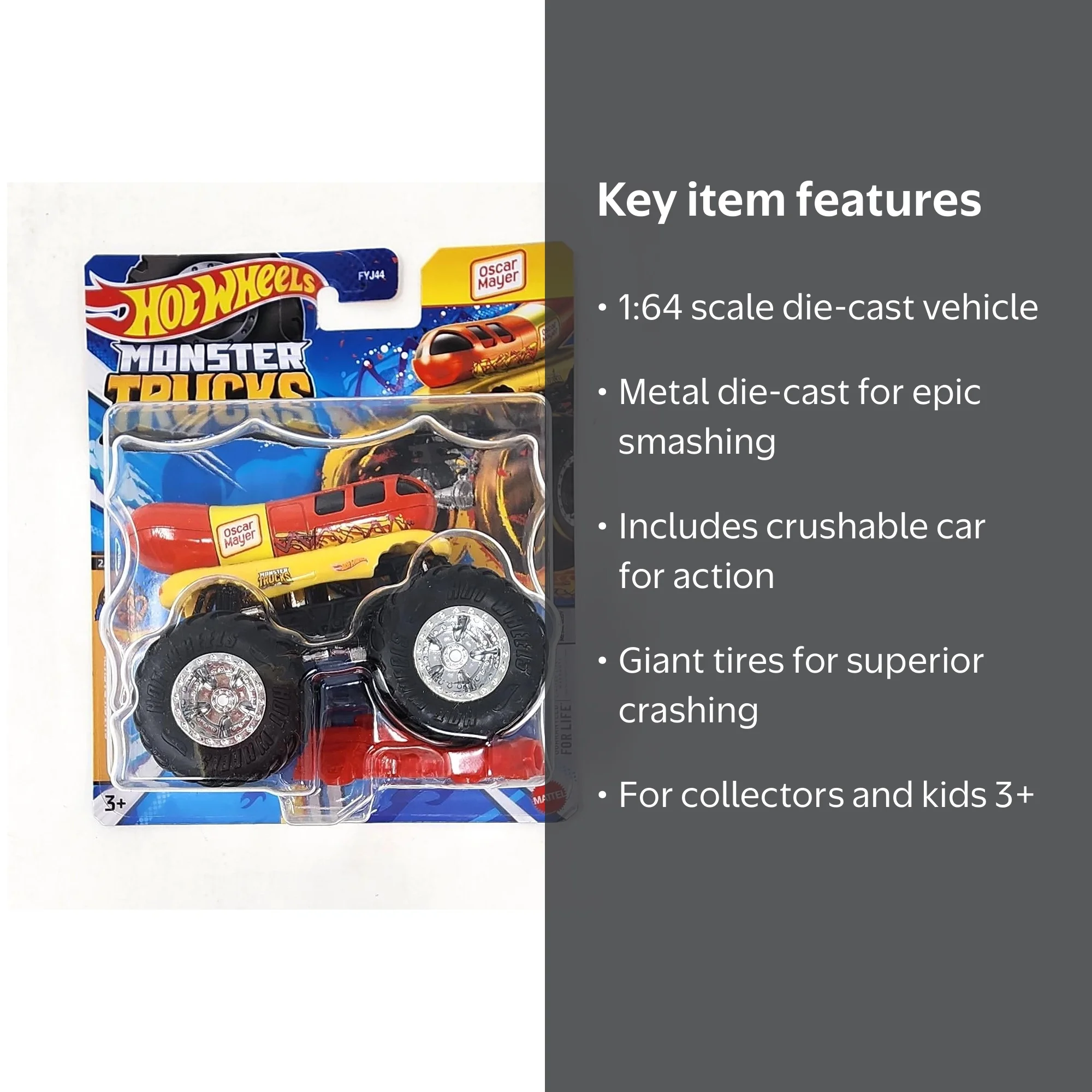 Hot Wheels Monster Trucks 1:64 Scale Die-Cast Vehicle | Oscar