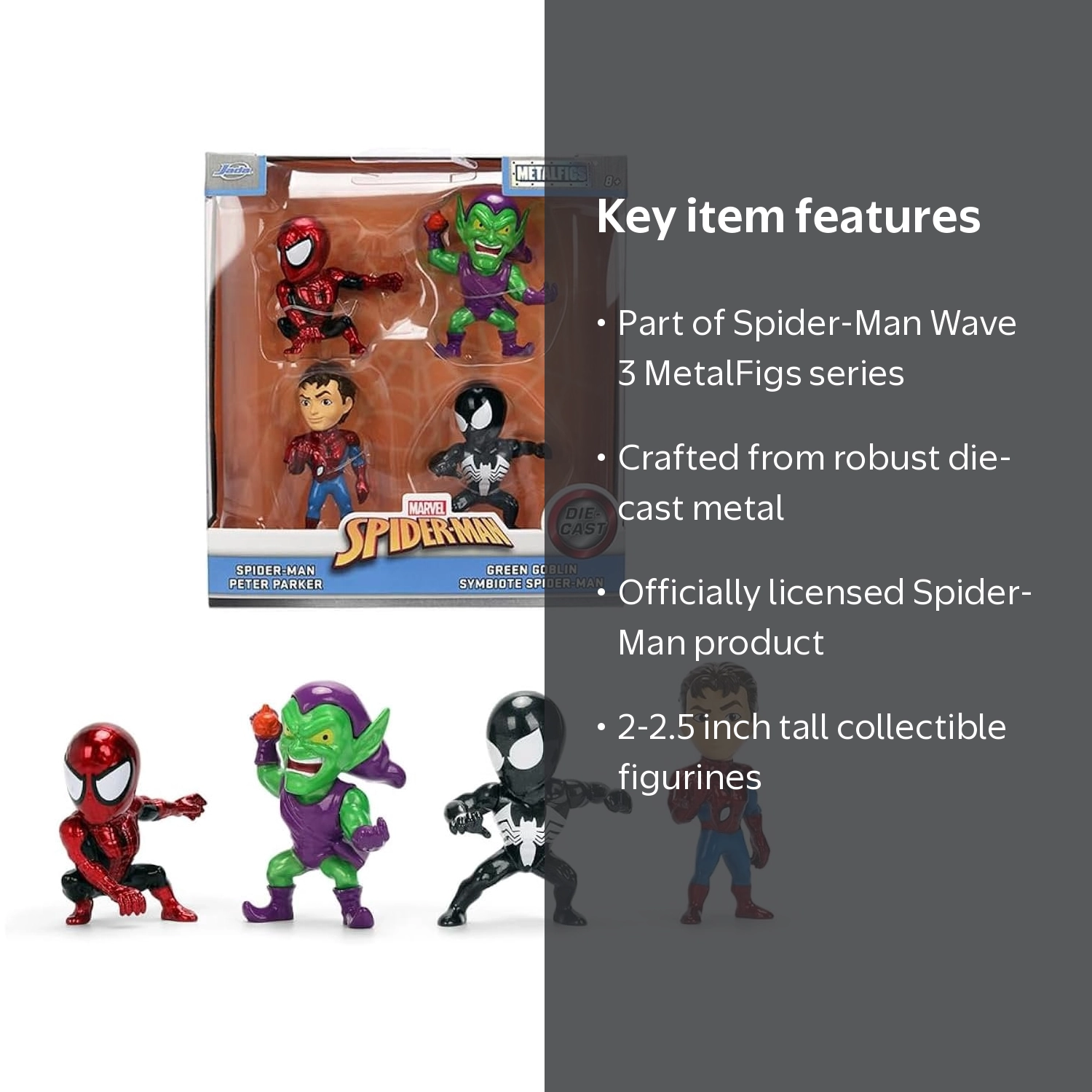 Jada 37319 Diecast Figures Spider-Man Wave 3 Metal Figs Series