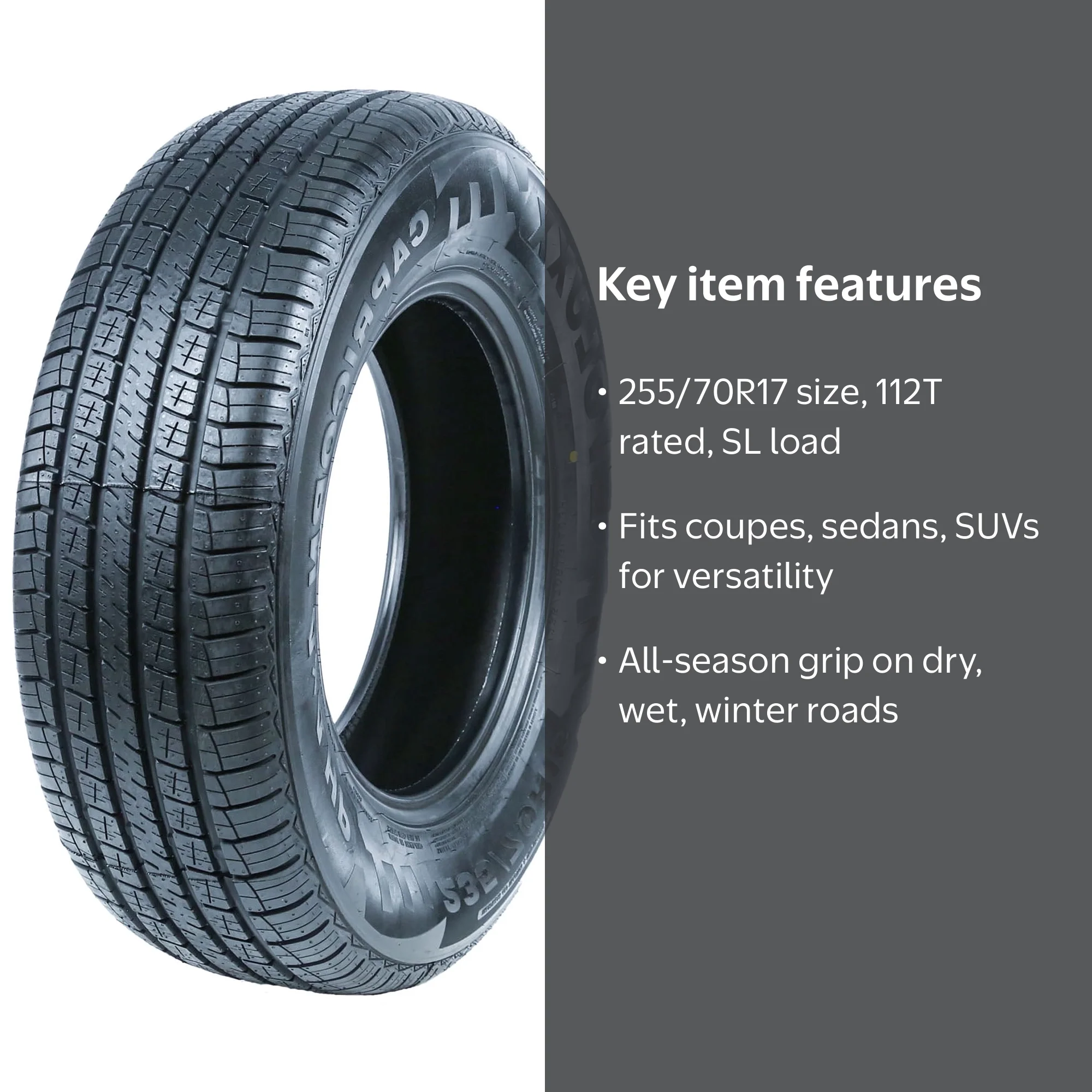 Evoluxx, Passenger Tire, 255/70R17 112T, All Season HP - Walmart.com Evoluxx, Passenger Tire, 255/70R17 112T, All Season HP - Walmart.com