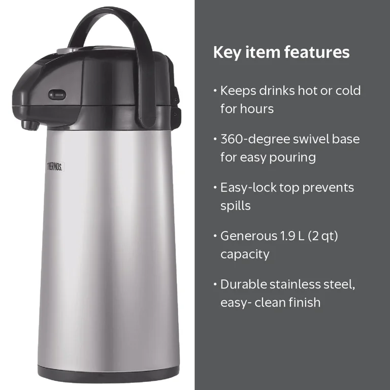 Thermos Glass 1.9 L Vacuum Insulated Beverage Dispenser