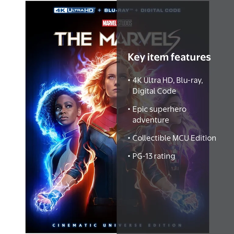 Disney, The Marvels, 4K Ultra HD + Blu-Ray + Digital Copy, Rated