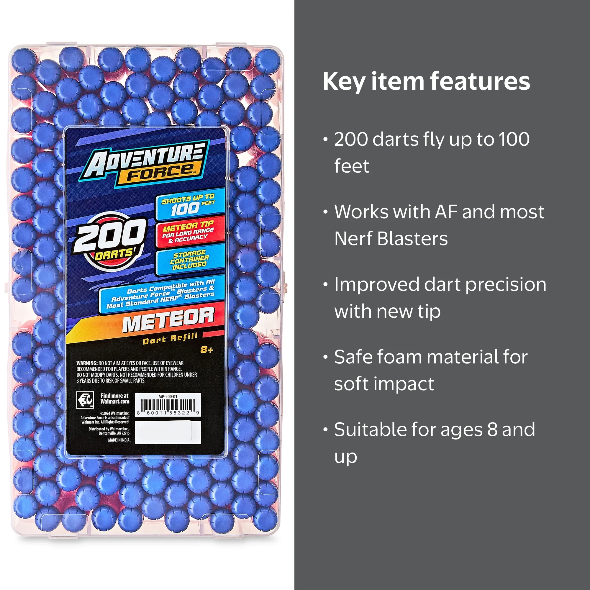 AF Meteor Darts Refill, 200 Pack for Indoor Playgrounds - Walmart