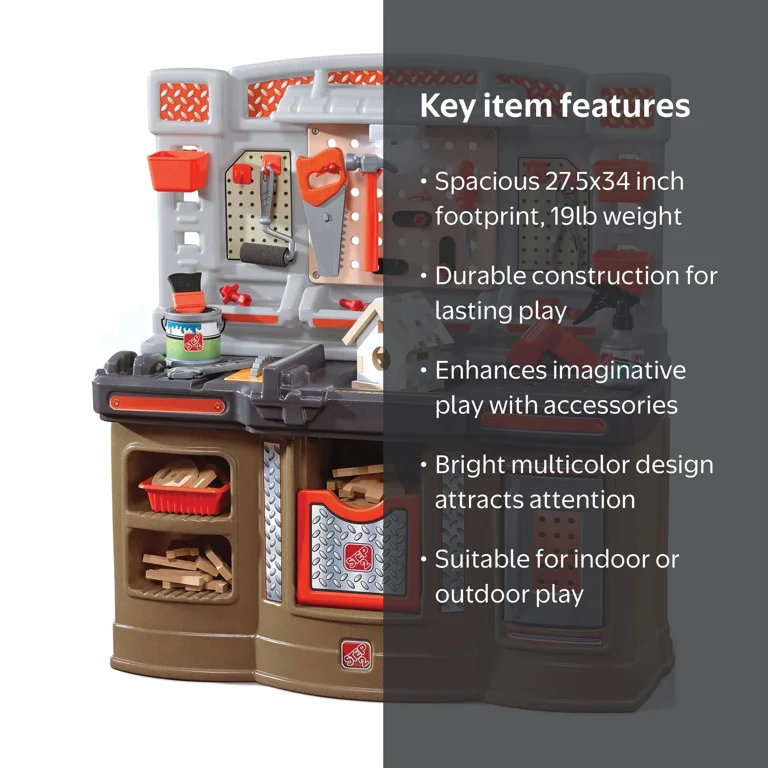 Step2 Big Builders Pro Workshop Multicolor Tool Bench, 27.50