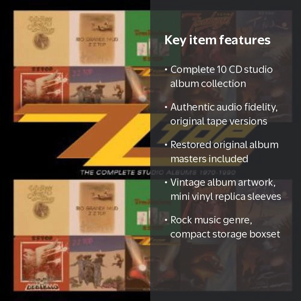 ZZ Top - Complete Studio Albums 1970-1990 - Rock Music on CD