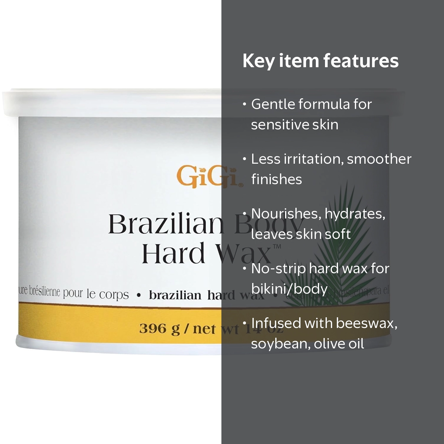 GiGi, Brazilian Body Hard Wax, Hair Removal Wax, 14 oz - Walmart.com
