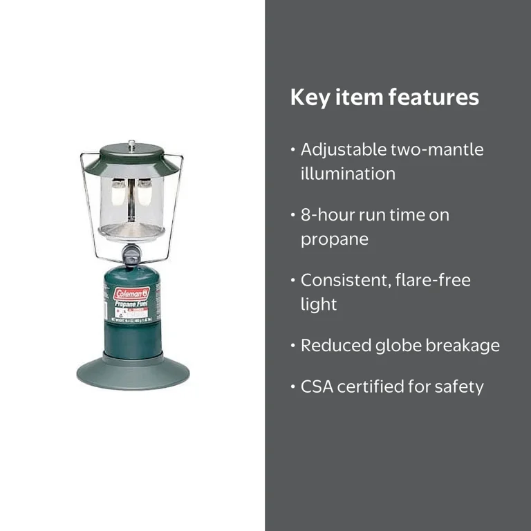 Coleman Portable Light Camp Lamp: Two-Mantle Propane Lantern