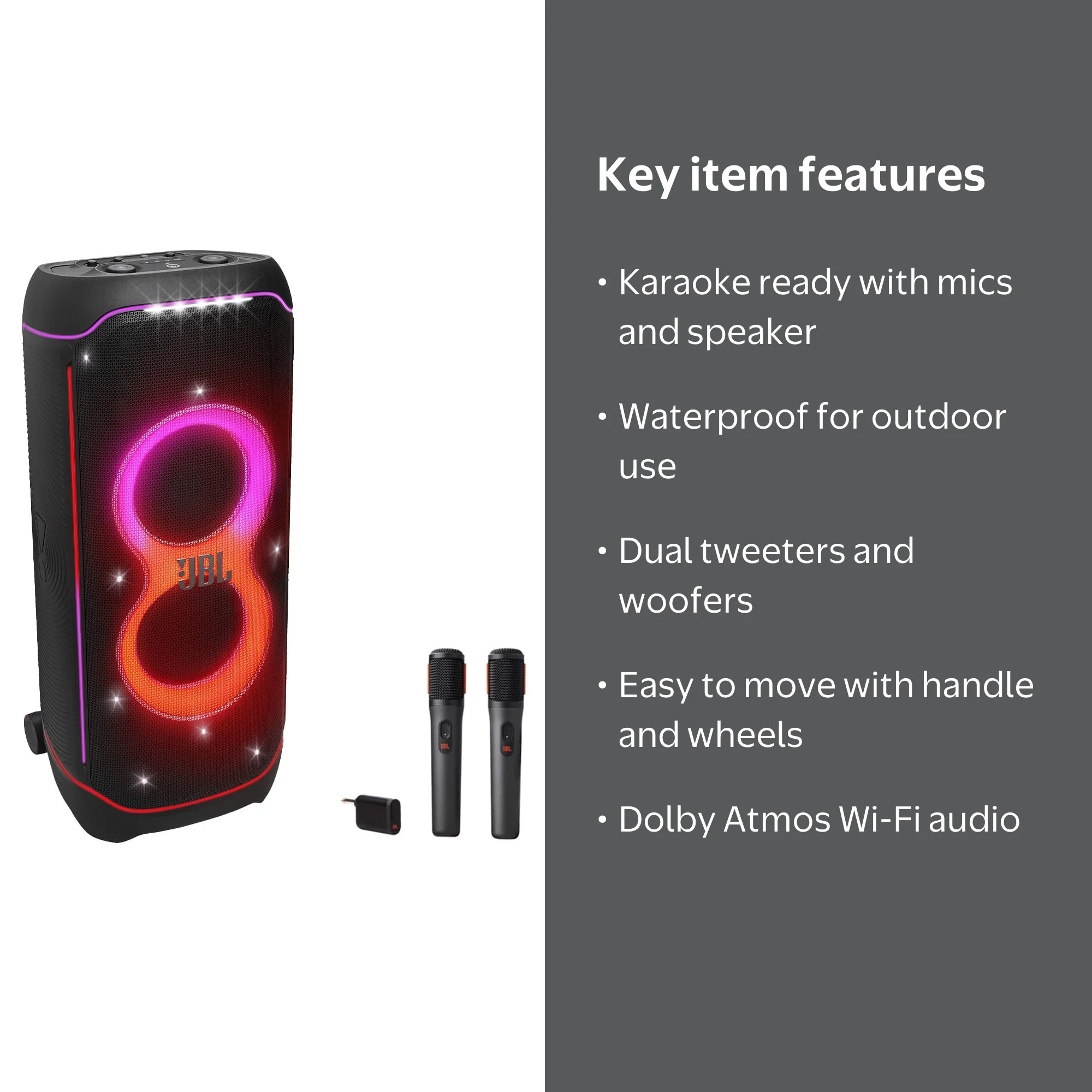 JBL PARTYBOX Ultimate Party Speaker Karaoke Bundle with Wireless