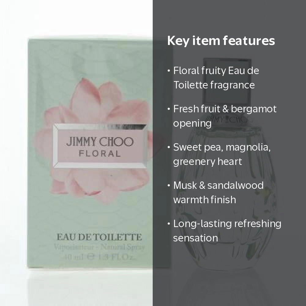 Jimmy Choo Floral Women Eau de Toilette Spray, 1.3 oz, Fruity