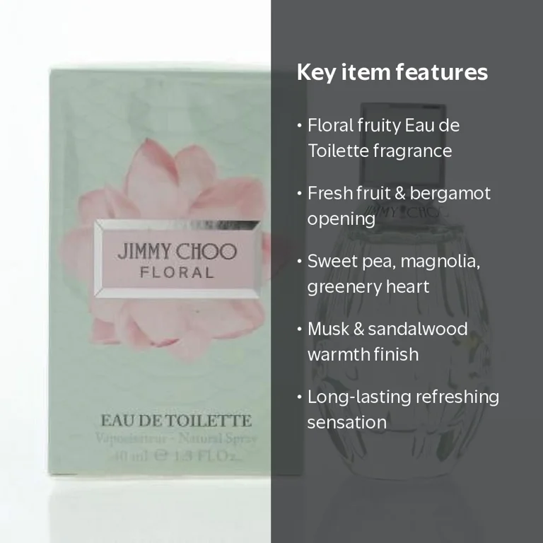 Jimmy Choo Floral Women Eau de Toilette Spray, 1.3 oz, Fruity