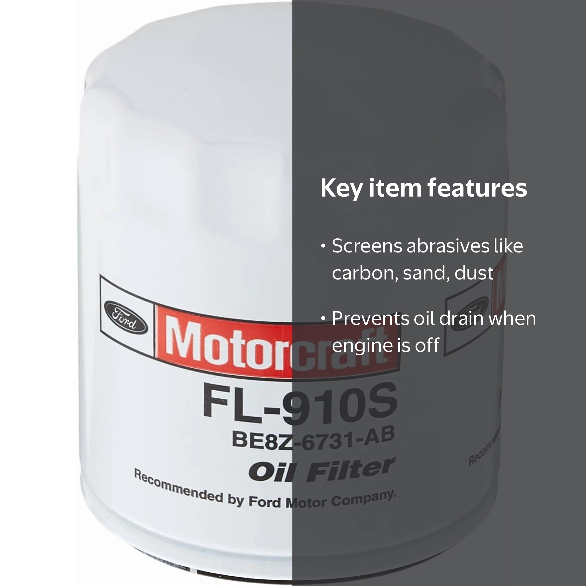 DLLA, Motorcraft FL910S-12PK Filter with Pressure-Relief Valves