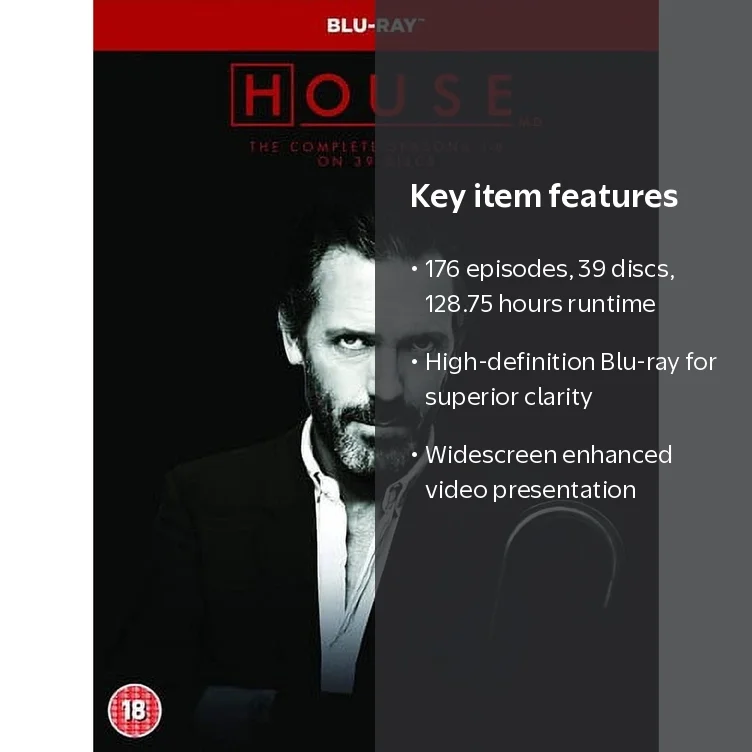Universal Uk House M.D. Complete Seasons 1-8 TV Series Box Set Blu