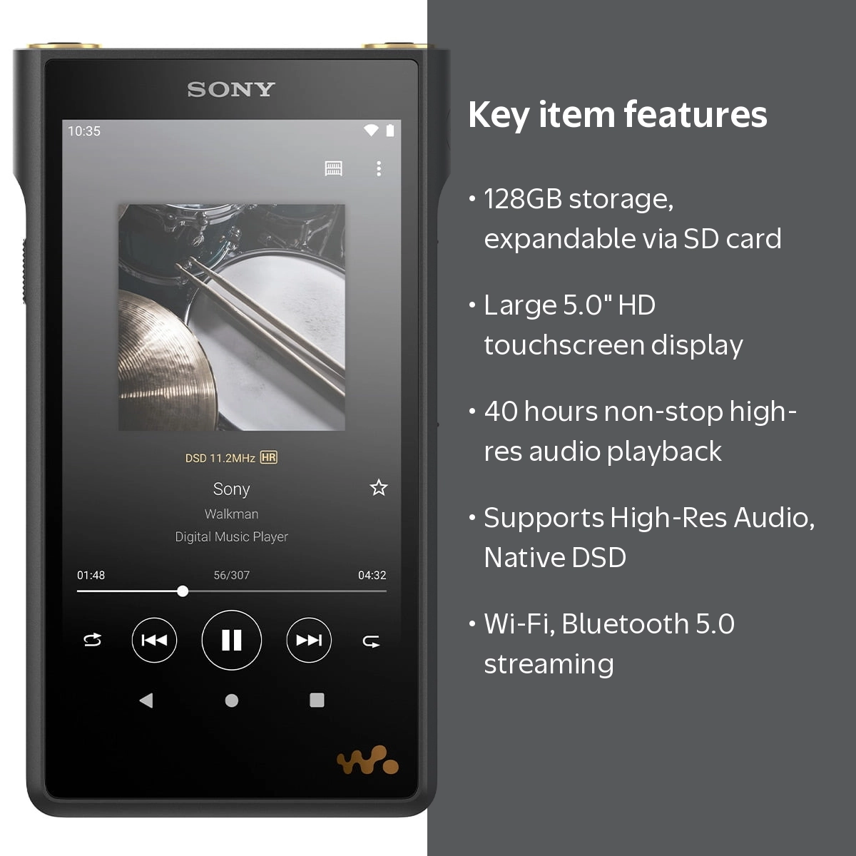 Sony Portable Bluetooth NW-WM1AM2 128GB Walkman Digital Music