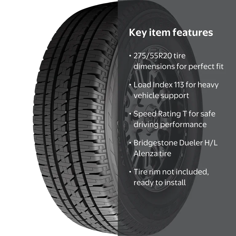 Bridgestone Dueler H/L Alenza 275/55R20 113T BSW - Walmart.com