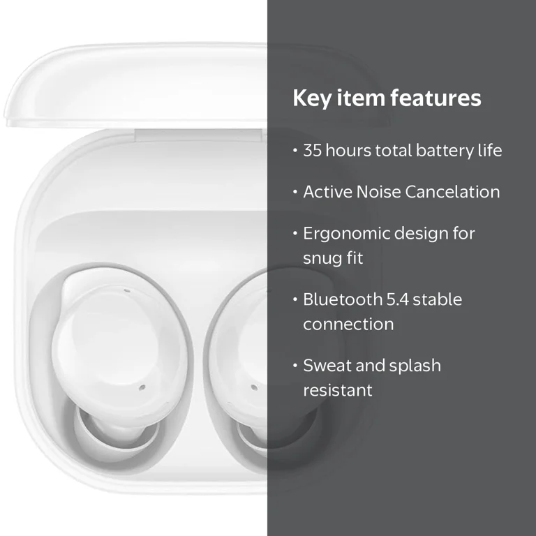 Samsung, Wireless Earbuds, Active Noise Cancellation, 35h Battery