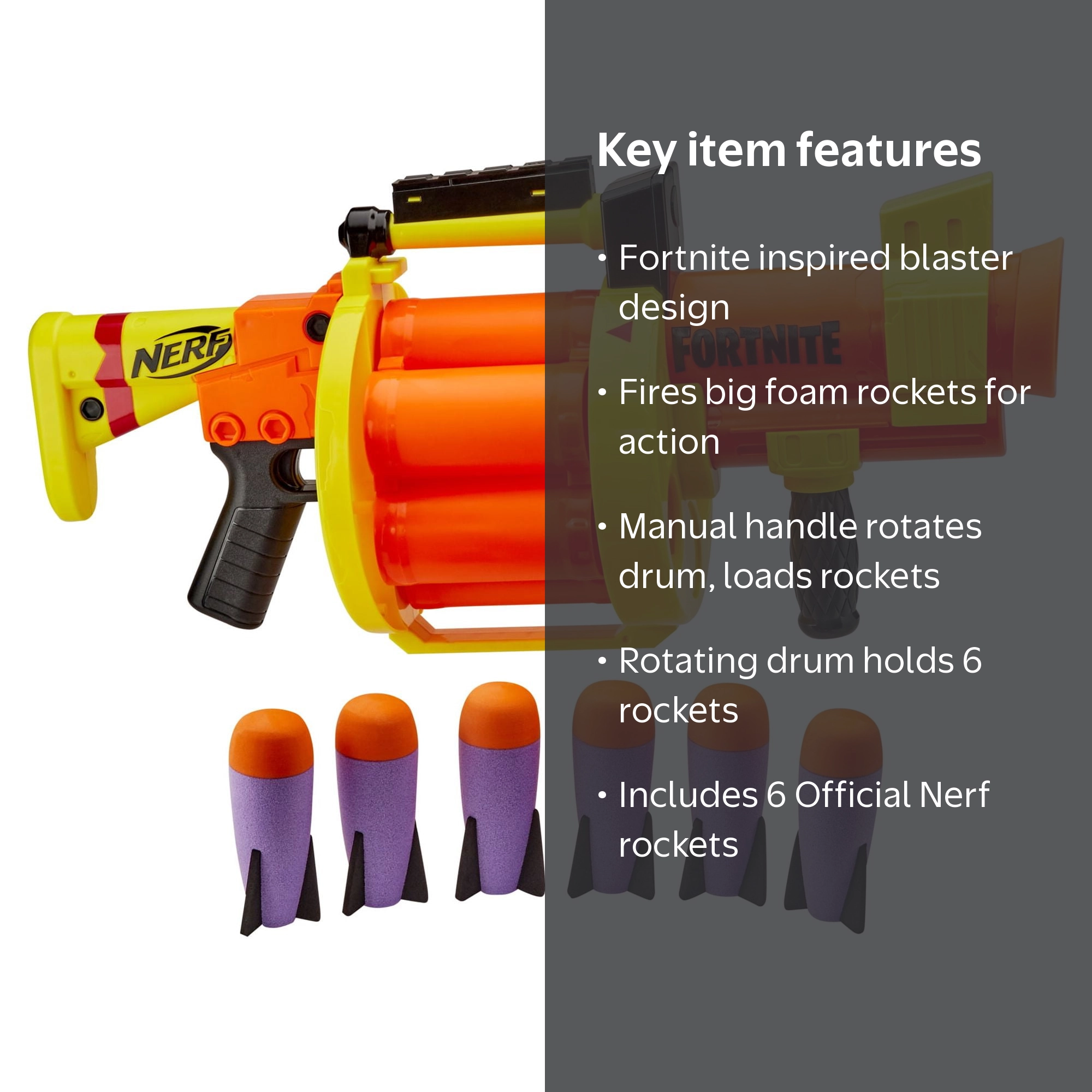 Nerf Fortnite GL Blaster, Includes 6 Official Nerf Darts - Walmart.com