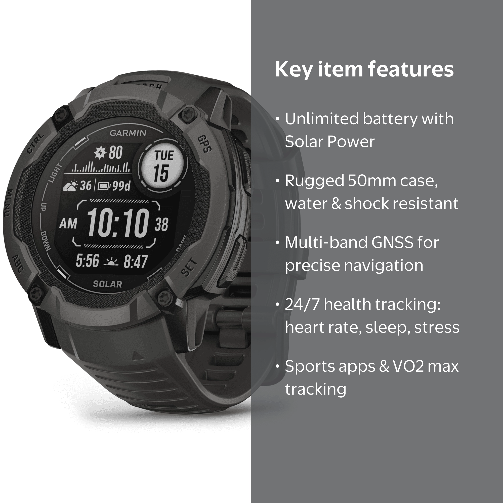 Garmin Instinct 2X Solar | Fitness trackers for healthcare