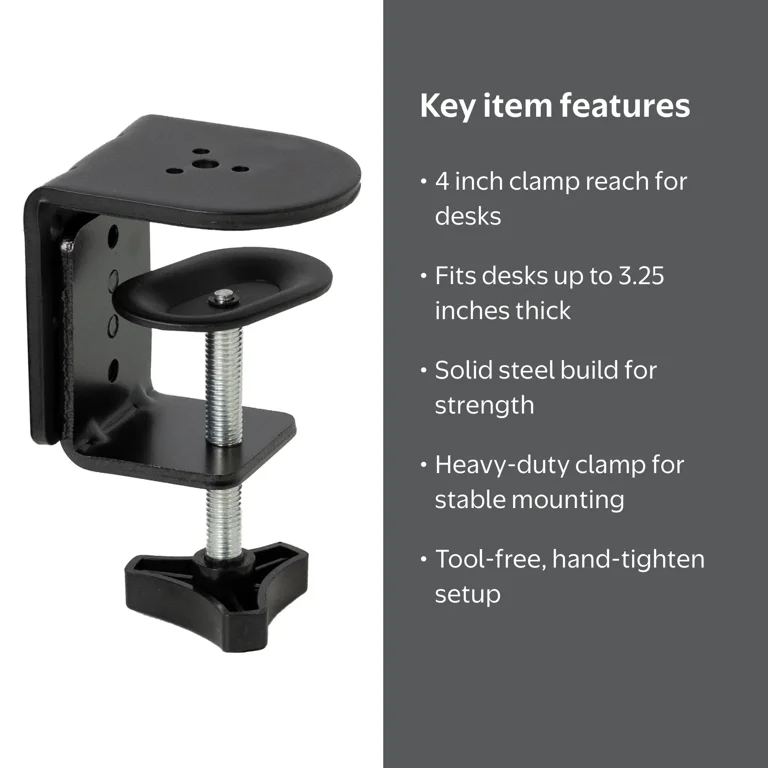 size of lip needed for c-clamp monitor mount Advice on using on temepered glass desk with thin, metal lip? : r/AskBattlestations It allows for effortless monitor adjustment VIVO Heavy Duty Desk Clamp