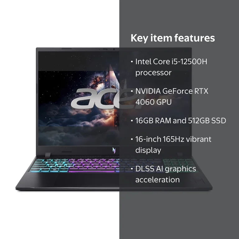 Acer Nitro V 16” WUXGA IPS 165Hz Gaming Laptop, Intel Core 5