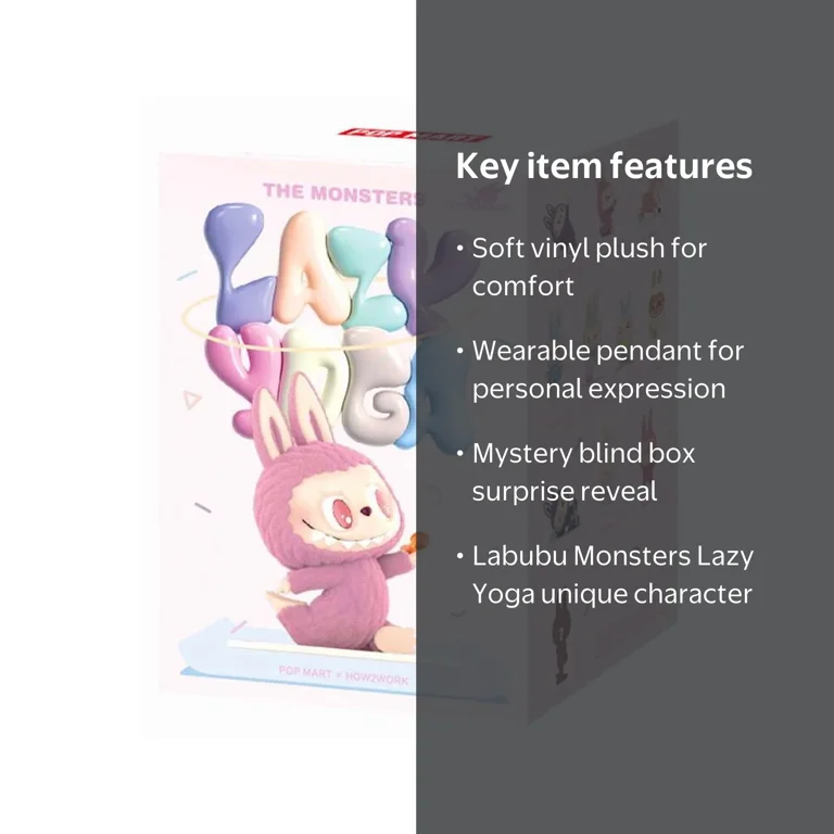 Pop Mart Labubu - Lazy Yoga Vinyl Plush Pendant Blind Box