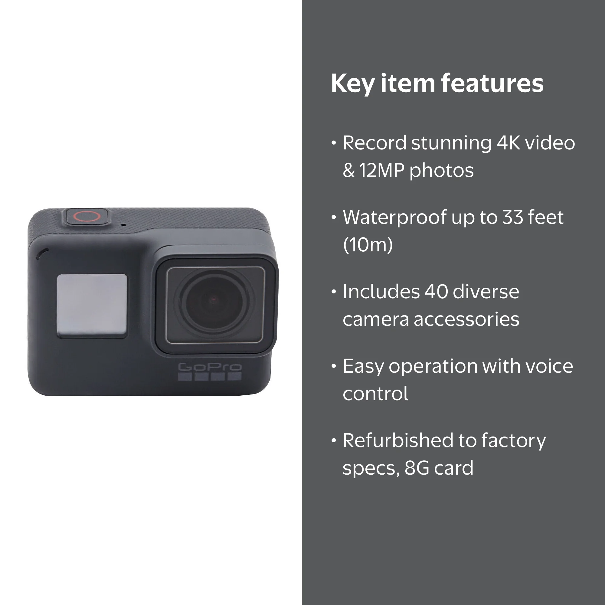 Restored GoPro HERO 5 Black Edition 4K Action Sport Camera