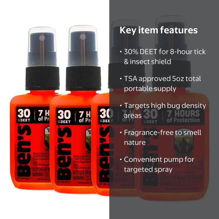 Ben's 30 Insect Repellent Pump 1.25 oz, Pack of 4 with DEET