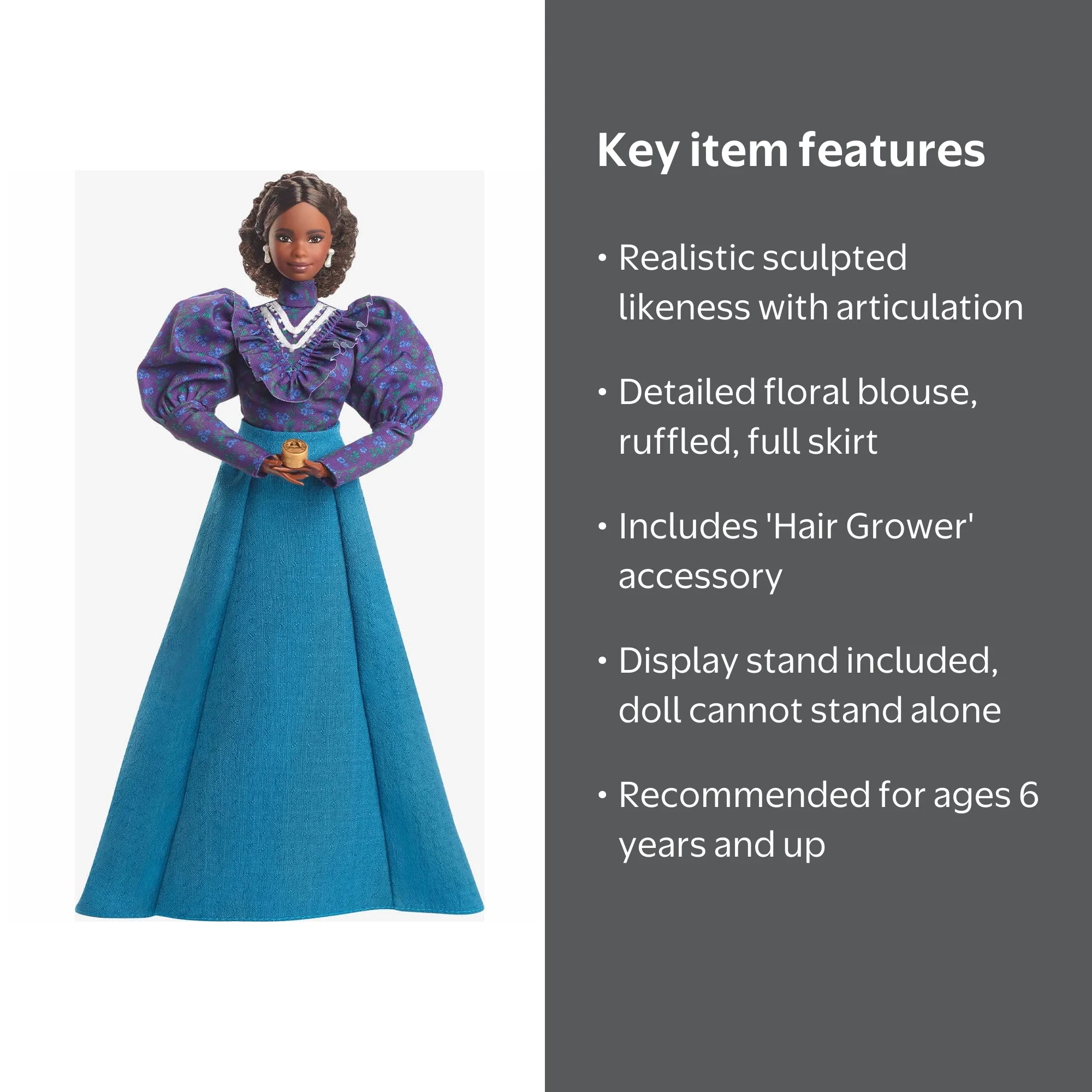 Barbie Inspiring Women Madam C.J. Walker Collectible Doll with