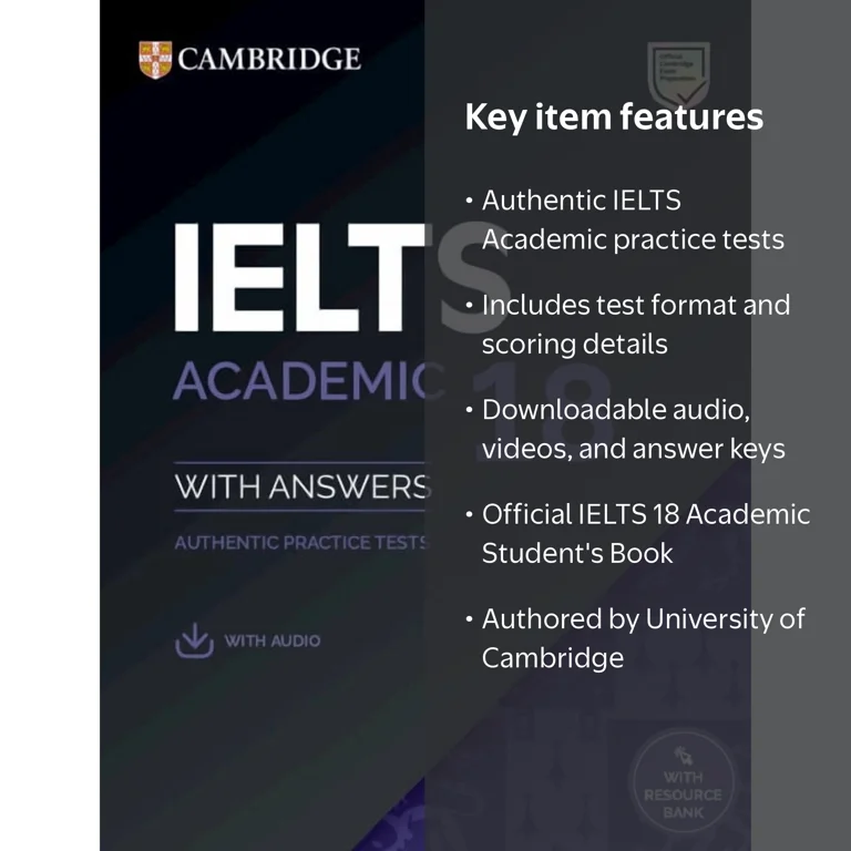 Cambridge IELTS Practice Tests 18 Academic Book with Answers