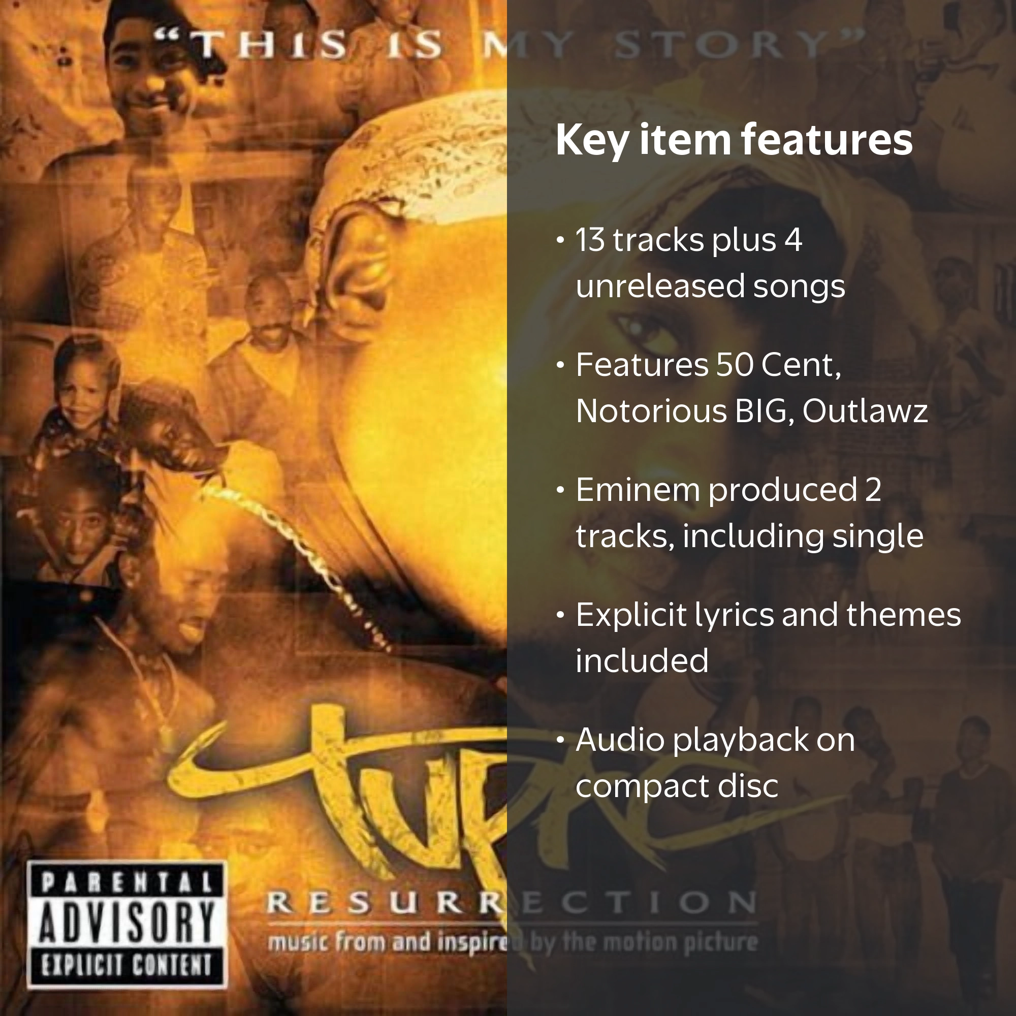 Tupac: Resurrection Soundtrack (CD) (explicit) - Walmart.com
