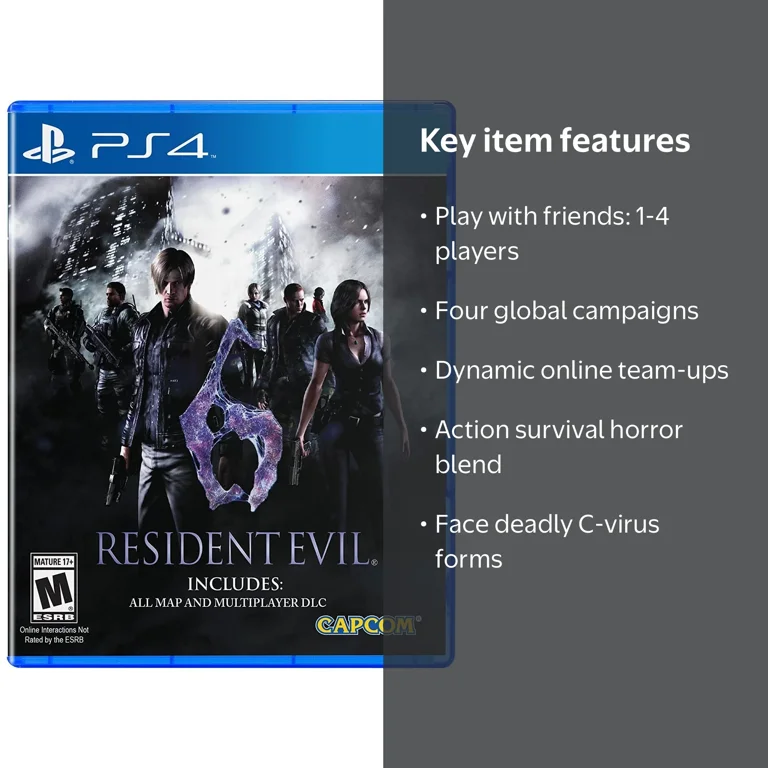 Resident Evil 6 PS4 - Action Horror Game with Four Distinct