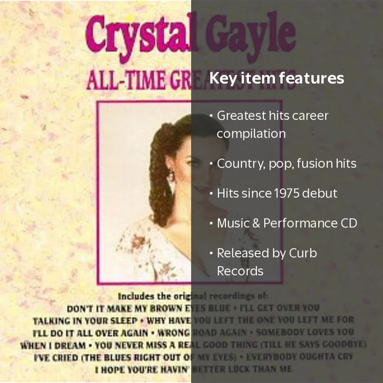 Reinhard Reitzenstein Gayle Young レコード Crystal Gayle - All-Time Greatest Hits - Music & Performance - CD