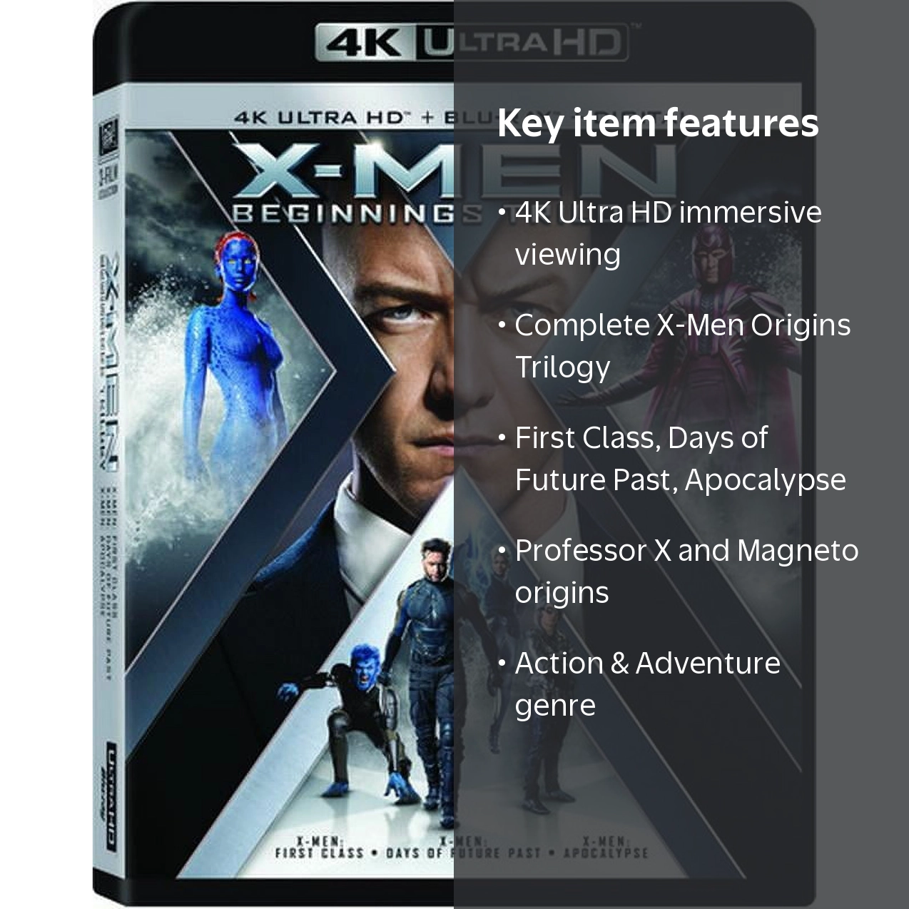 20th Century Studios, X-Men Beginnings Trilogy 4K Ultra HD, PG-13