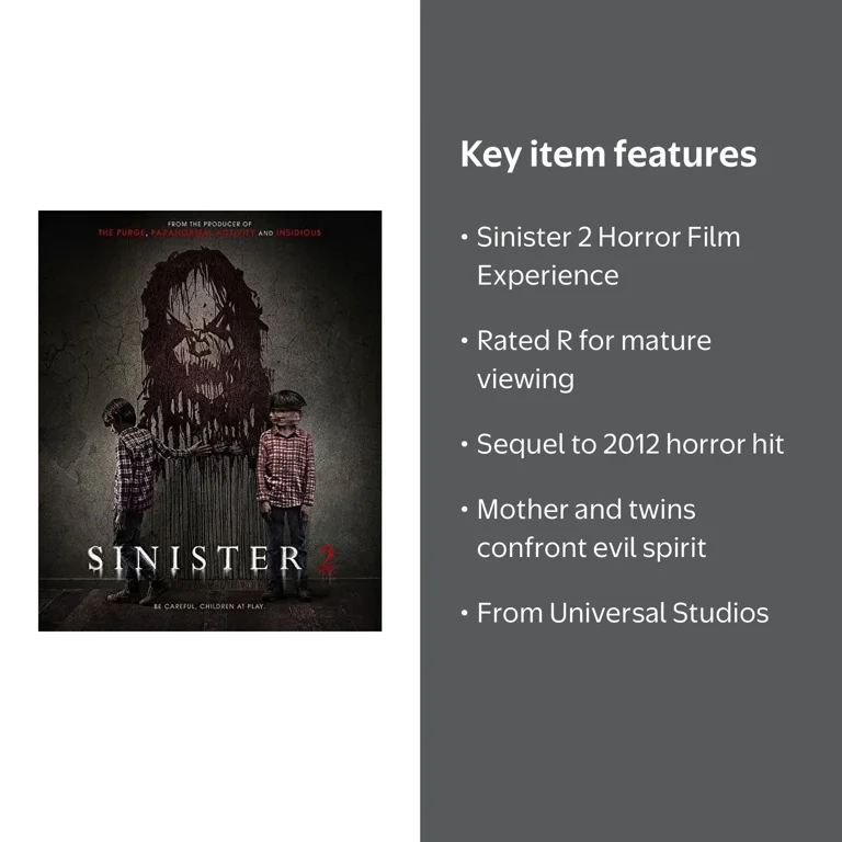 Universal Studios, DVD, Sinister 2 R, Horror Movie - Walmart.com