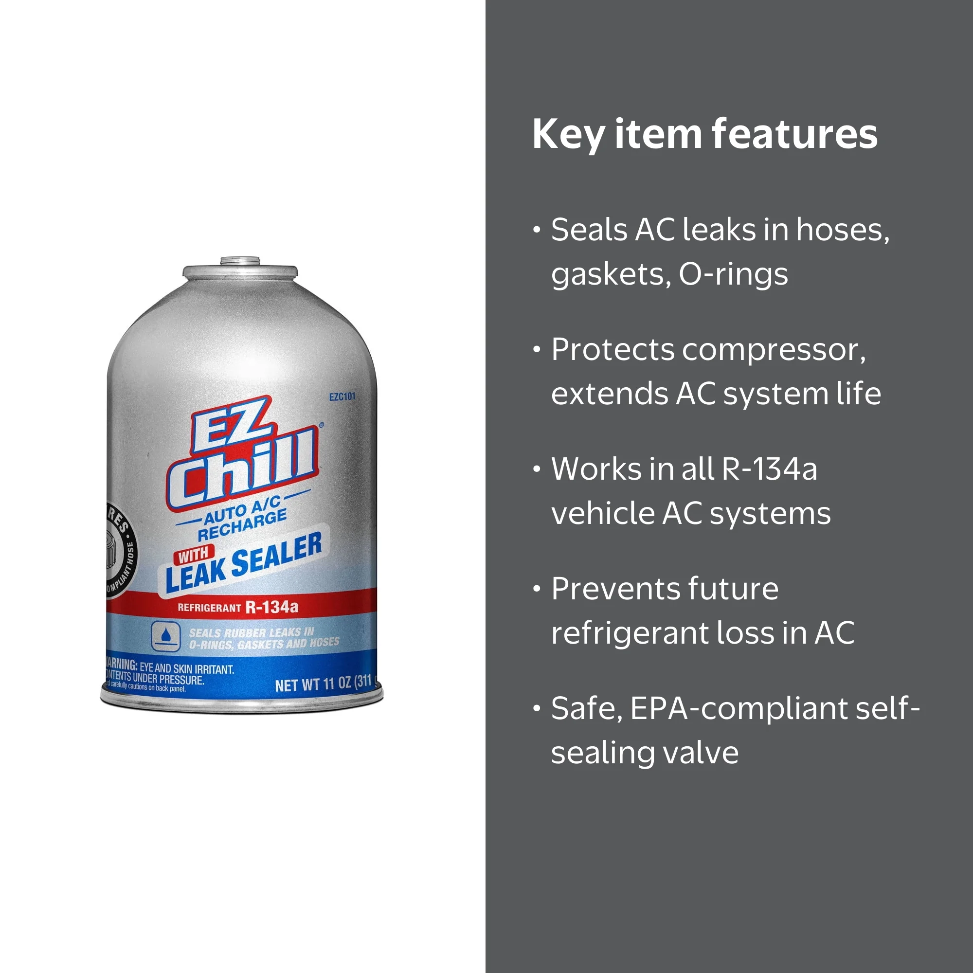 EZ Chill R134a AC Recharge with Leak Sealer (11 Ounces) - Walmart.com