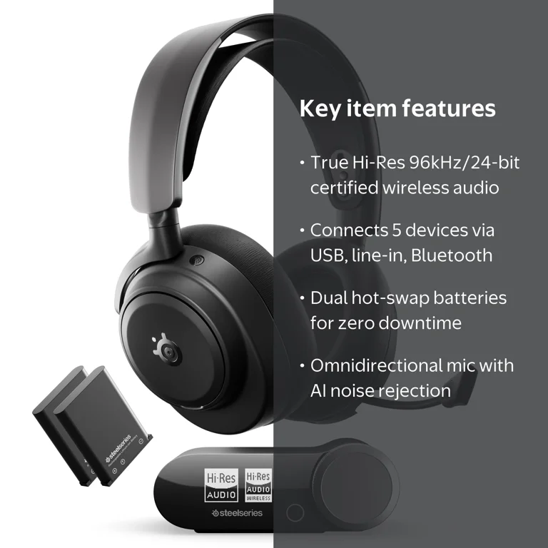 SteelSeries Arctis Nova Pro Omni - Hi-Res Wireless Gaming Headset