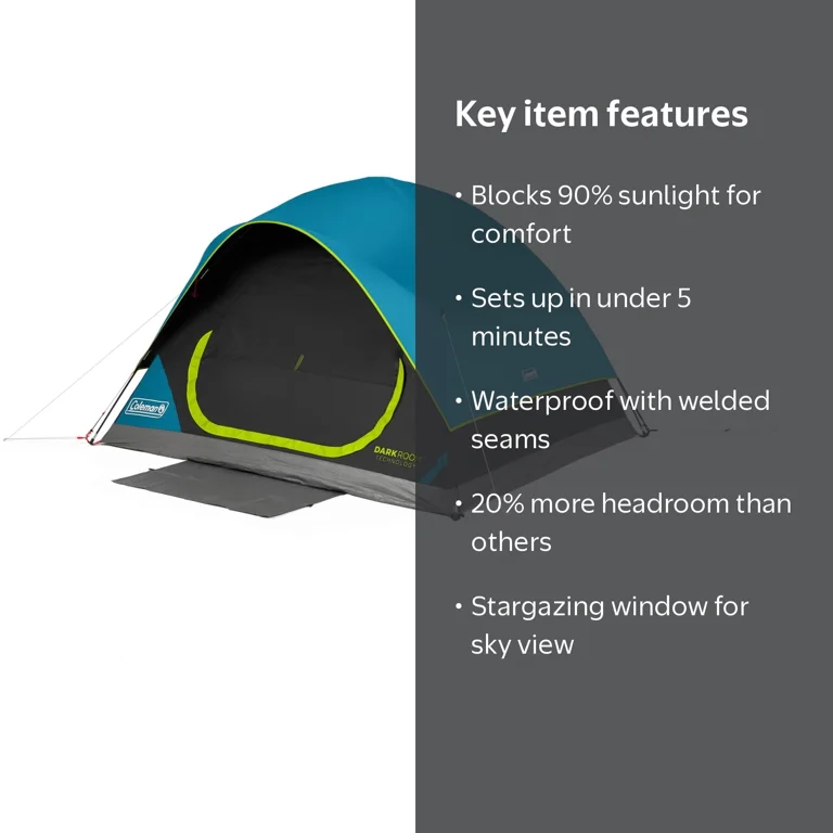 Coleman 4-Person Dark Room Stardome Camping Tent - Walmart.com