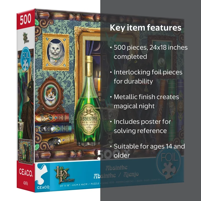 Ceaco 500 Piece Metallic Jigsaw Puzzle by Lisa Parker 18x24 with