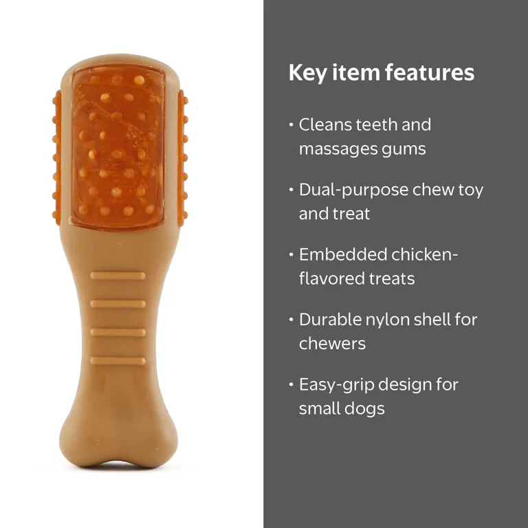 2 pack) Hartz Chew 'n Clean Drumstick Dog Chew Toy, Chicken