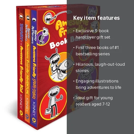 Jeff Kinney 3pk Hardcover Gift Set: Diary & Rowley Jefferson